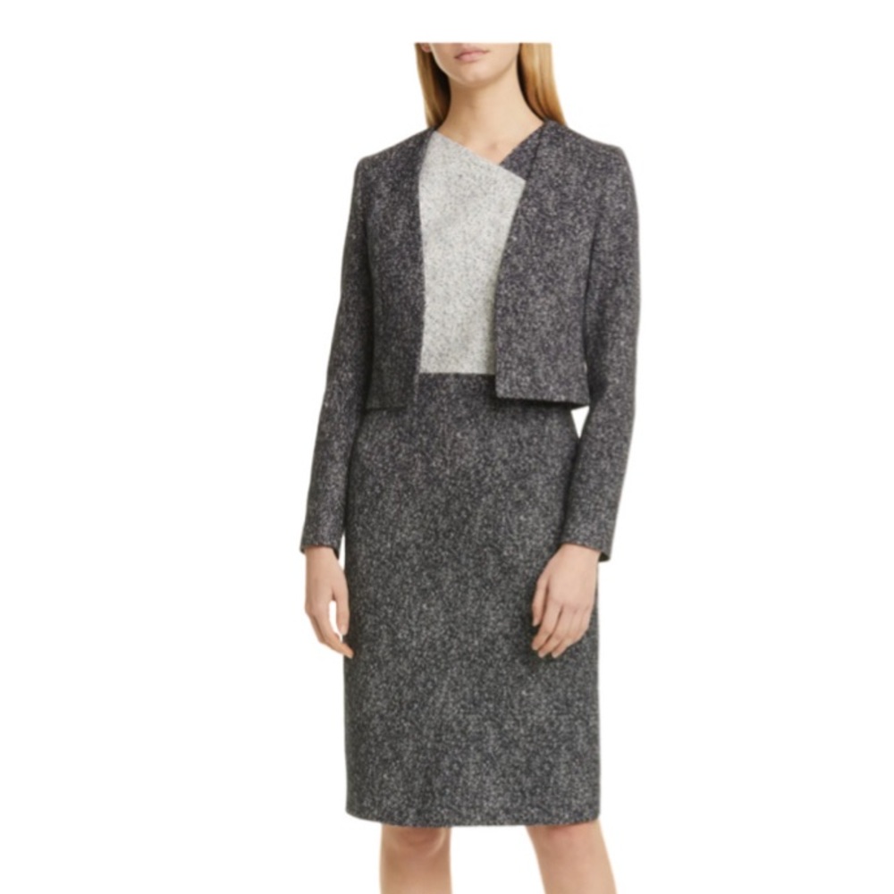 NWT Boss Gray and White Women's Dress